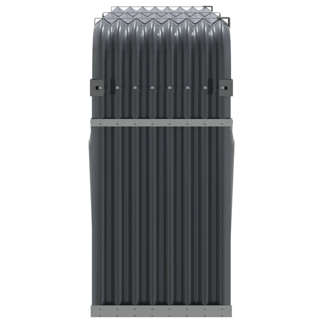 Polttopuuteline antrasiitti 180x45x100 cm galvanoitu teräs