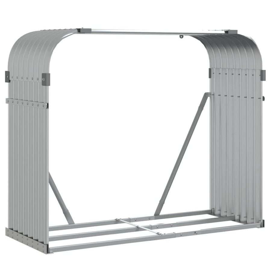 Vedställ, silver, 120x45x100 cm, galvaniserat stål