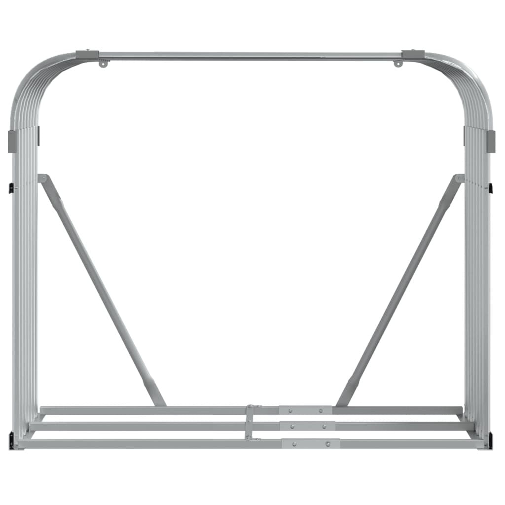Vedställ, ljusgrå, 120x45x100 cm, galvaniserat stål