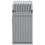 Polttopuuteline vaaleanharmaa 120x45x100 cm galvanoitu teräs