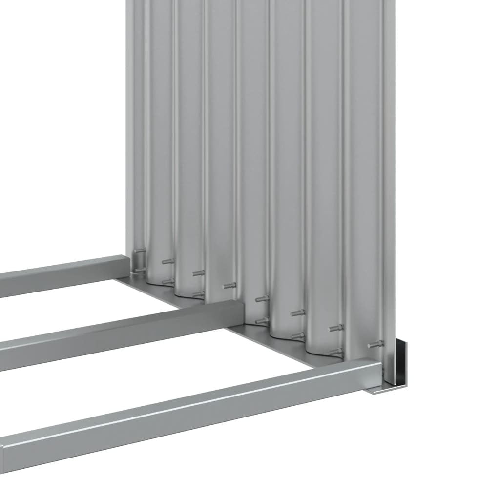 Vedställ, ljusgrå, 120x45x100 cm, galvaniserat stål