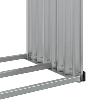 Vedställ, ljusgrå, 120x45x100 cm, galvaniserat stål