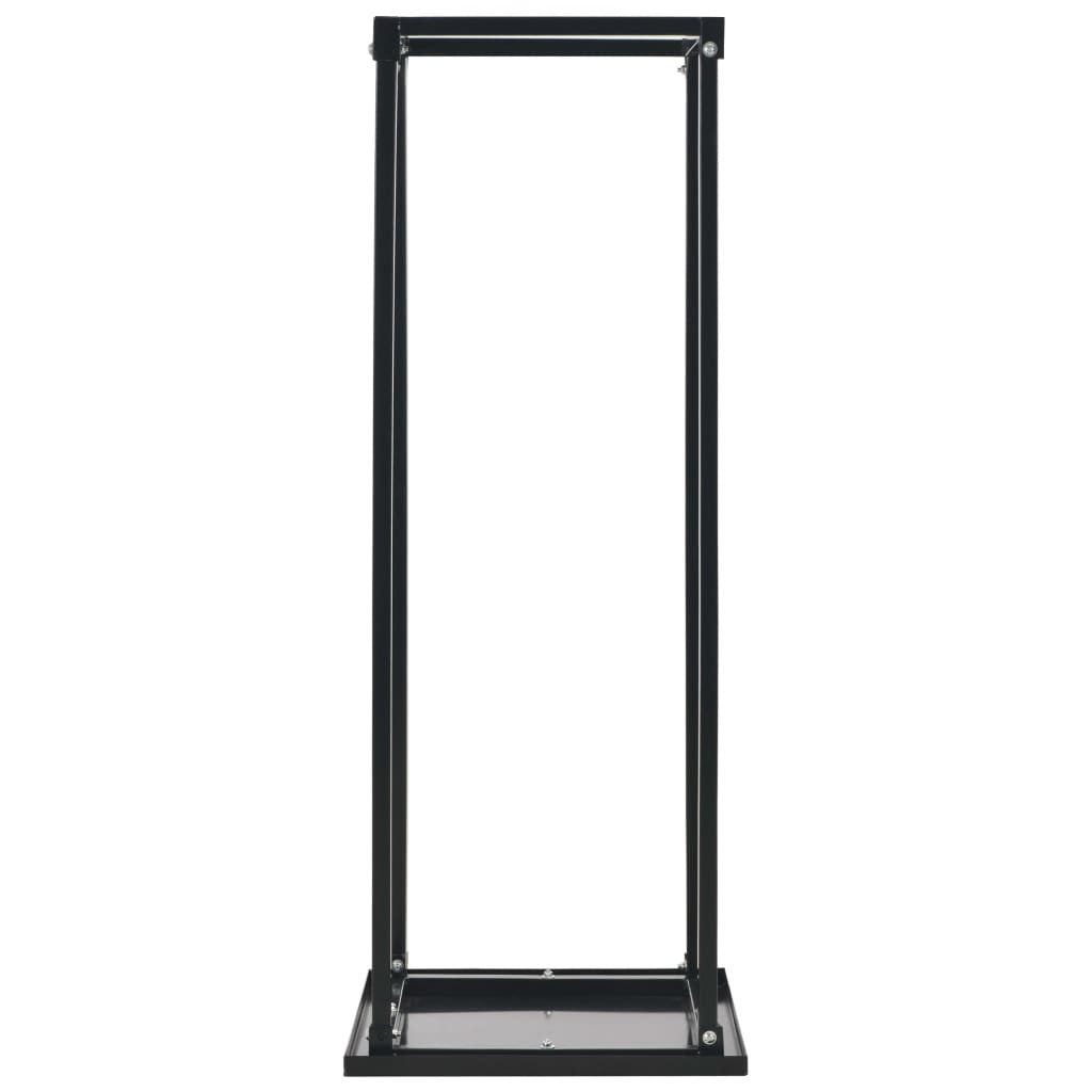 Vedställ på plattform, svart, 37x37x113 cm, stål