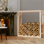 Vedställ 100x25x100 cm massiv furu