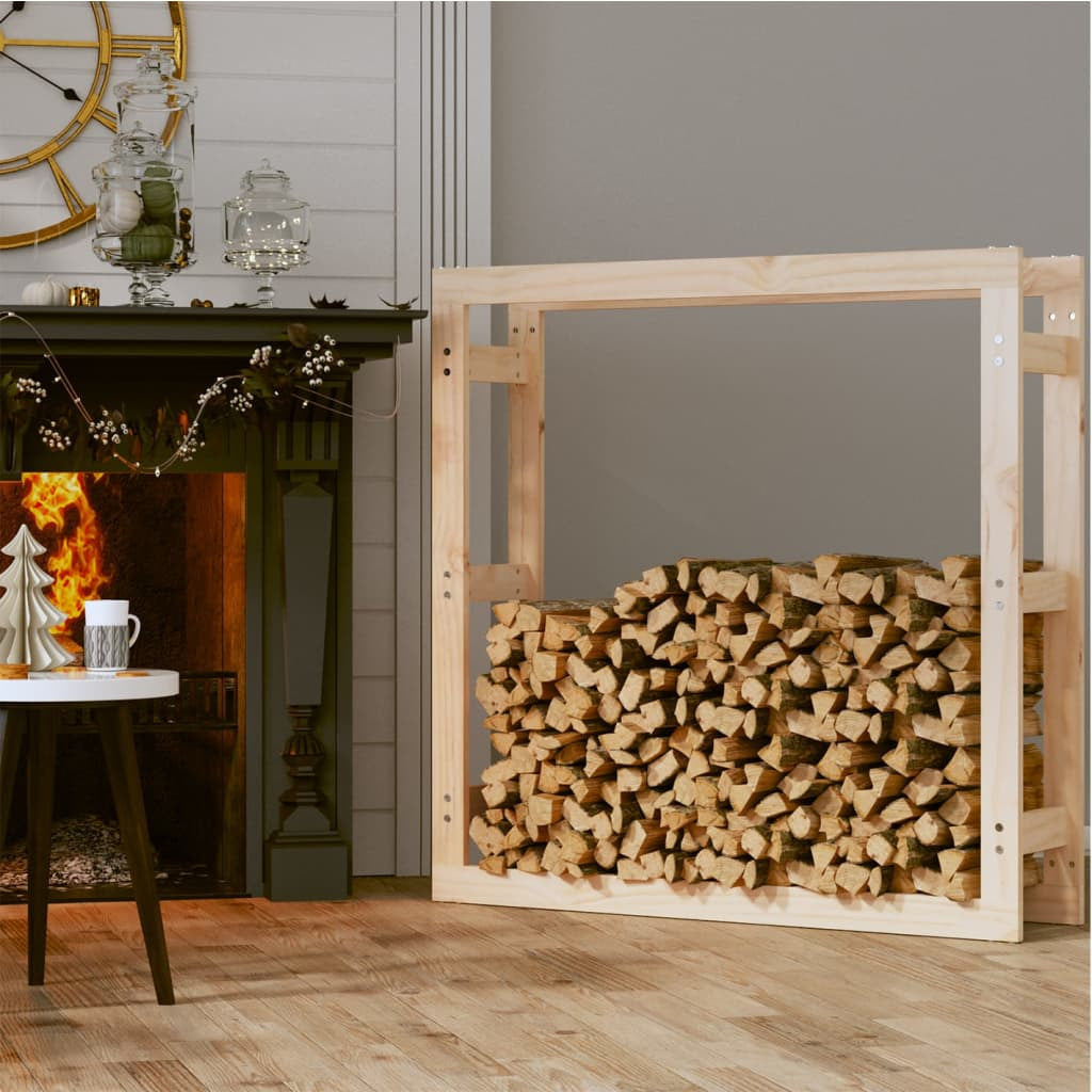 Vedställ 100x25x100 cm massiv furu