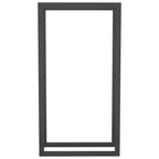 Polttopuuteline mattamusta 50x28x94 cm teräs