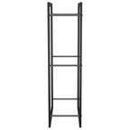 Polttopuuteline mattamusta 50x28x94 cm teräs