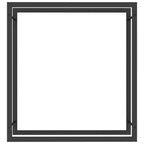 Polttopuuteline mattamusta 80x28x86 cm teräs