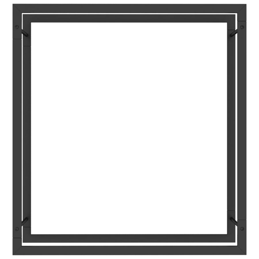 Polttopuuteline mattamusta 80x28x86 cm teräs