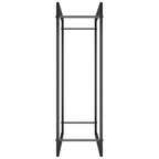 Polttopuuteline mattamusta 80x28x86 cm teräs