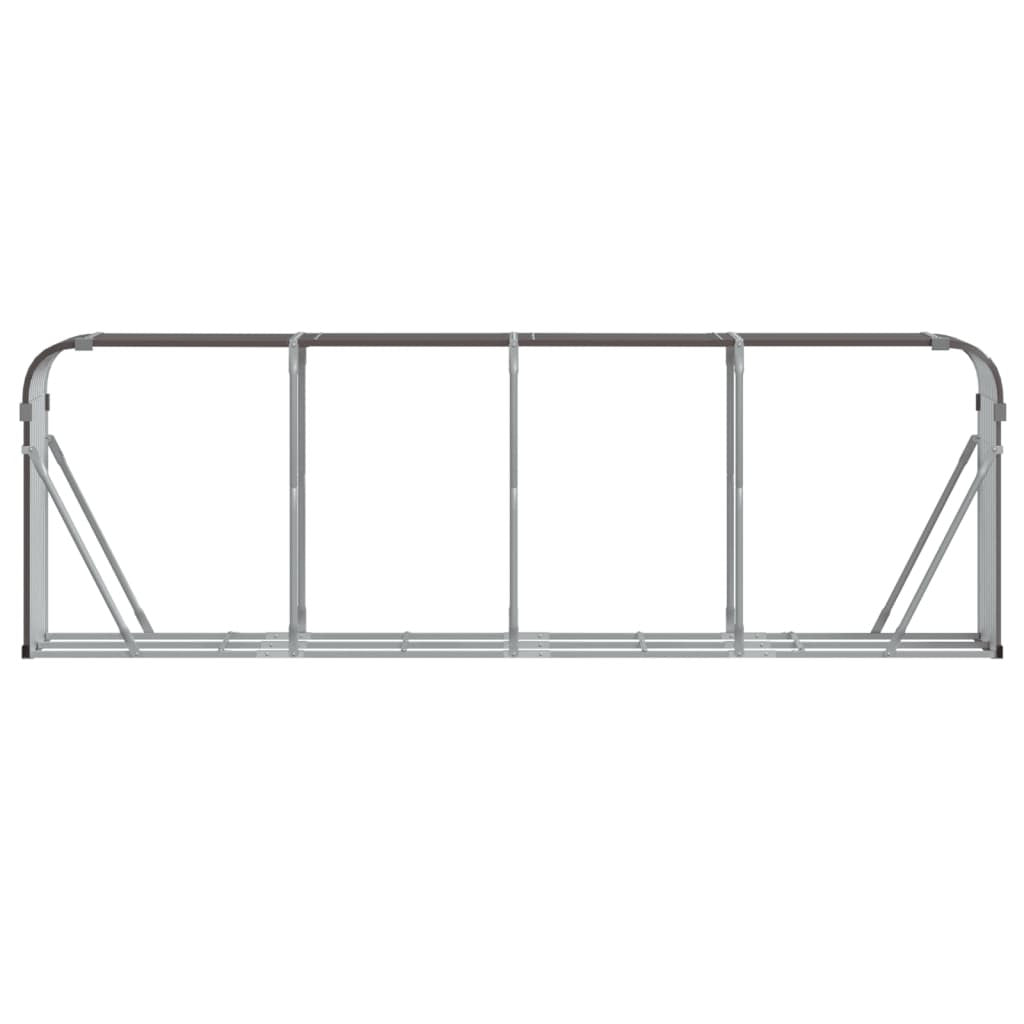 Polttopuuteline ruskea 300x45x100 cm galvanoitu teräs