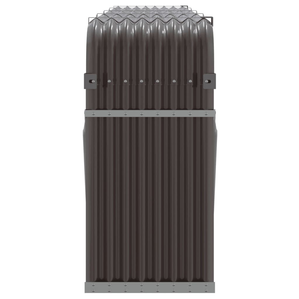 Polttopuuteline ruskea 300x45x100 cm galvanoitu teräs