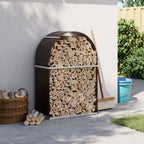 Polttopuuteline ruskea 80x45x120 cm galvanoitu teräs