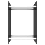 Polttopuuteline musta 40x35x60 cm lasi