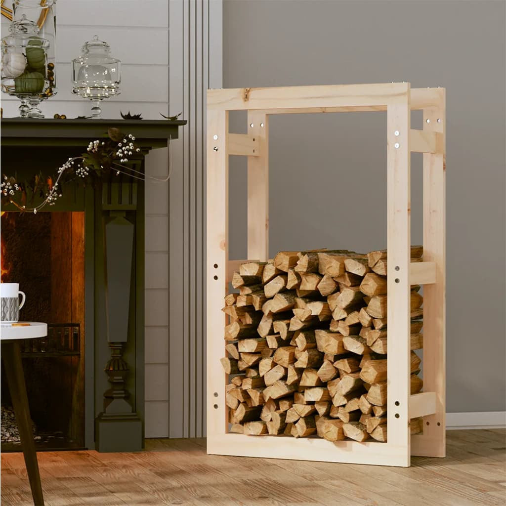 Vedställ 60x25x100 cm massiv furu