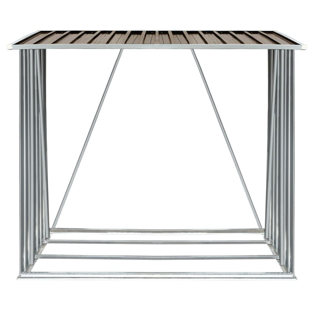 Puuvaja galvanoitu teräs 163x83x154 cm ruskea