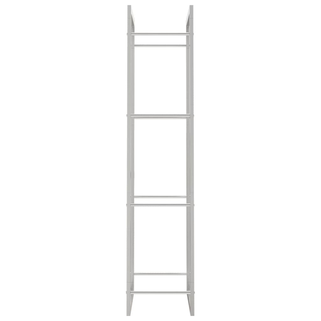 Polttopuuteline 50x28x132 cm ruostumaton teräs