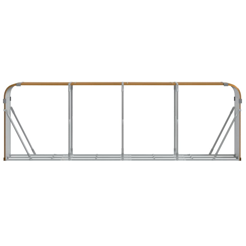 Polttopuuteline vaaleanruskea 300x45x100 cm galvanoitu teräs