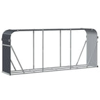 Polttopuuteline antrasiitti 234x45x100 cm galvanoitu teräs