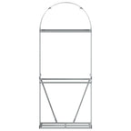 Polttopuuteline vaaleanharmaa 80x45x190 cm galvanoitu teräs