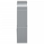 Polttopuuteline vaaleanharmaa 80x45x190 cm galvanoitu teräs