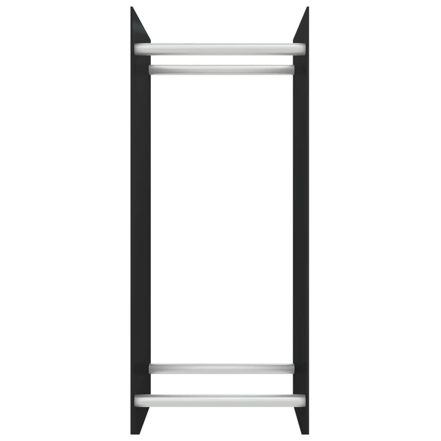 Vedställ, svart, 40x35x100 cm, härdat glas