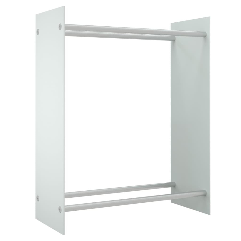 Vedställ, vitt, 80x35x100 cm, härdat glas