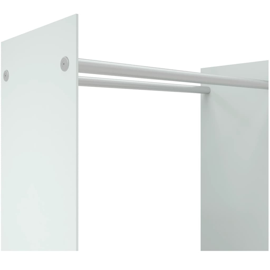 Vedställ, vitt, 80x35x100 cm, härdat glas