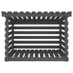 Polttopuuteline harmaa 108x73x79 cm täysi mänty