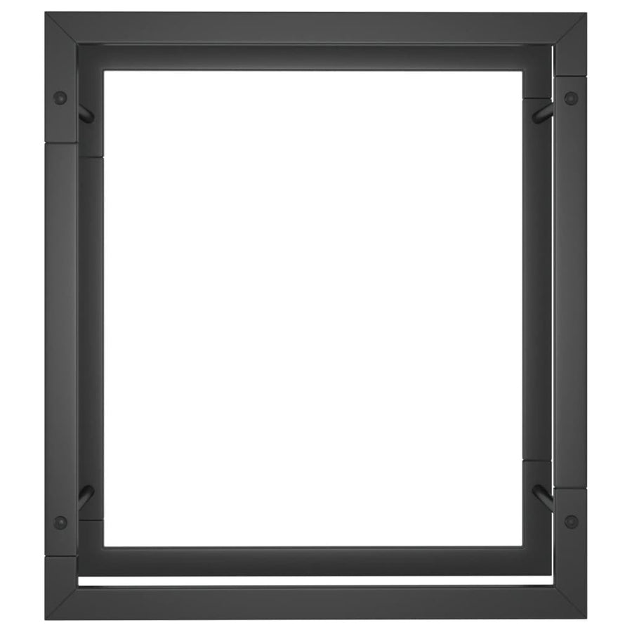 Vedställ, matt svart, 50x28x56 cm, stål