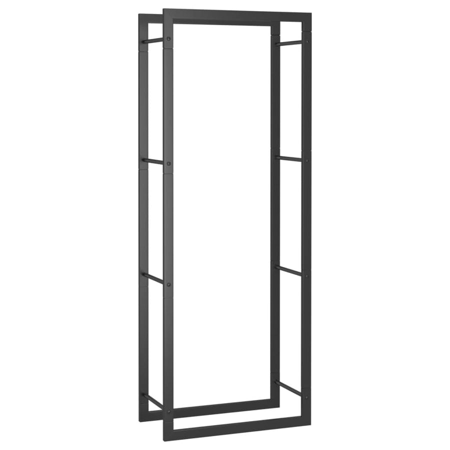 Vedställ, matt svart, 50x28x132 cm, stål