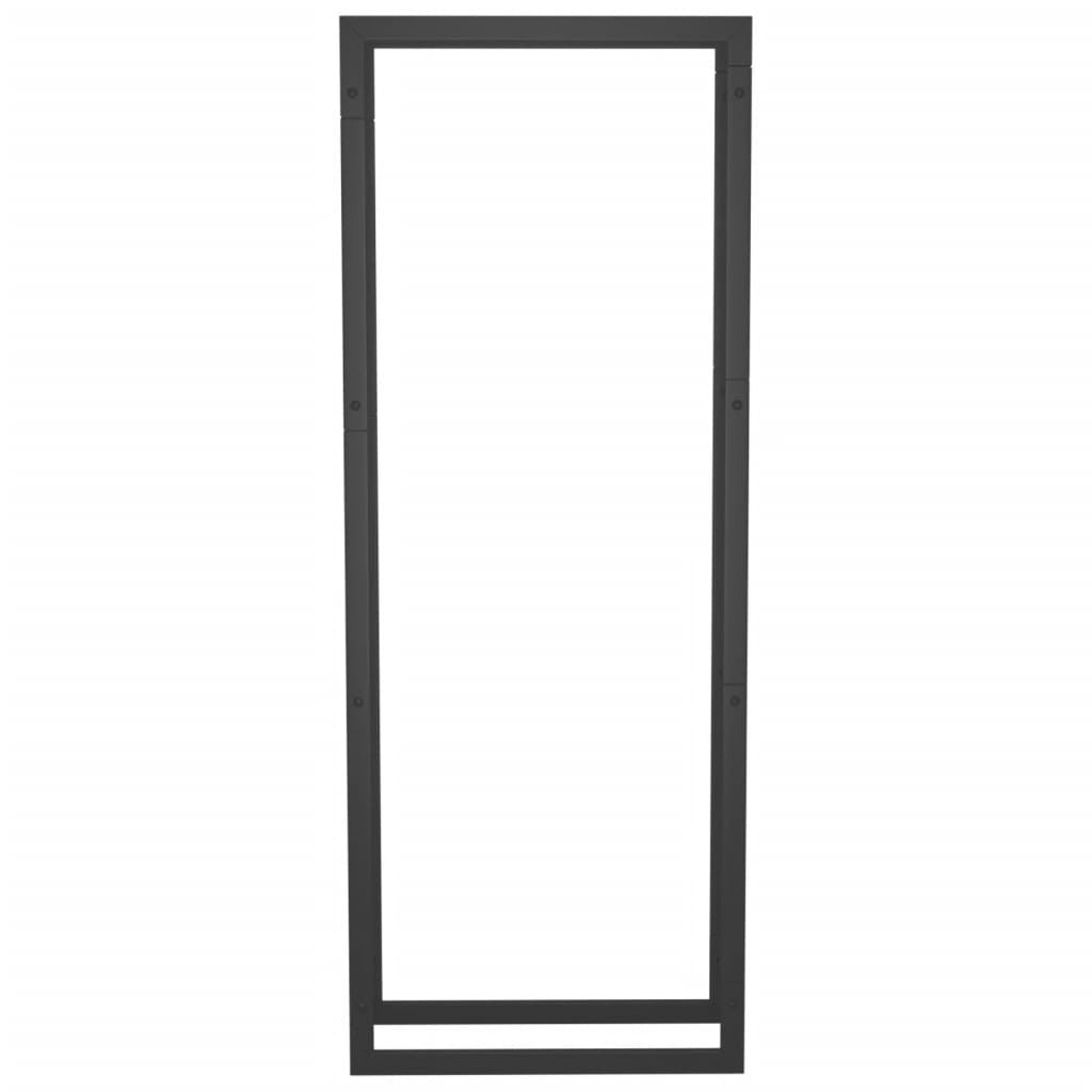 Polttopuuteline mattamusta 50x28x132 cm teräs