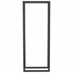 Polttopuuteline mattamusta 50x28x132 cm teräs