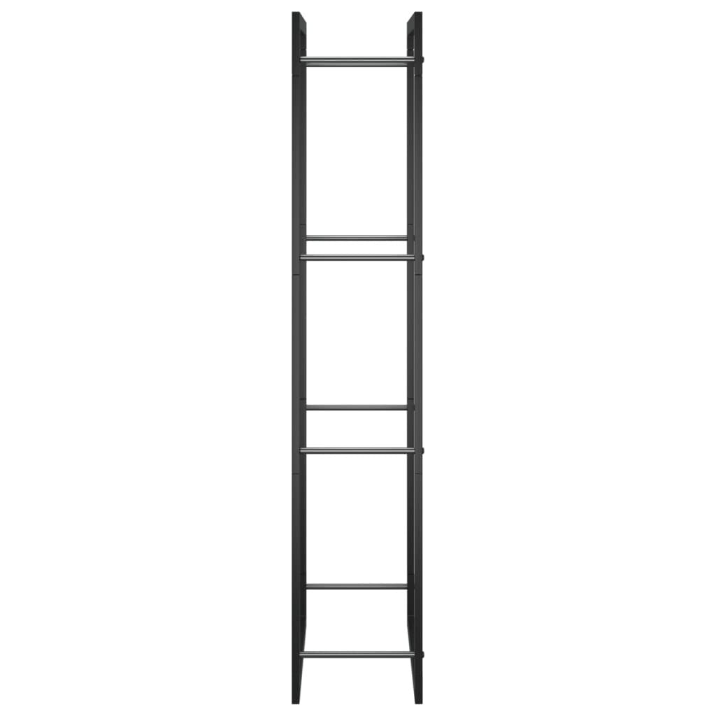 Polttopuuteline mattamusta 50x28x132 cm teräs