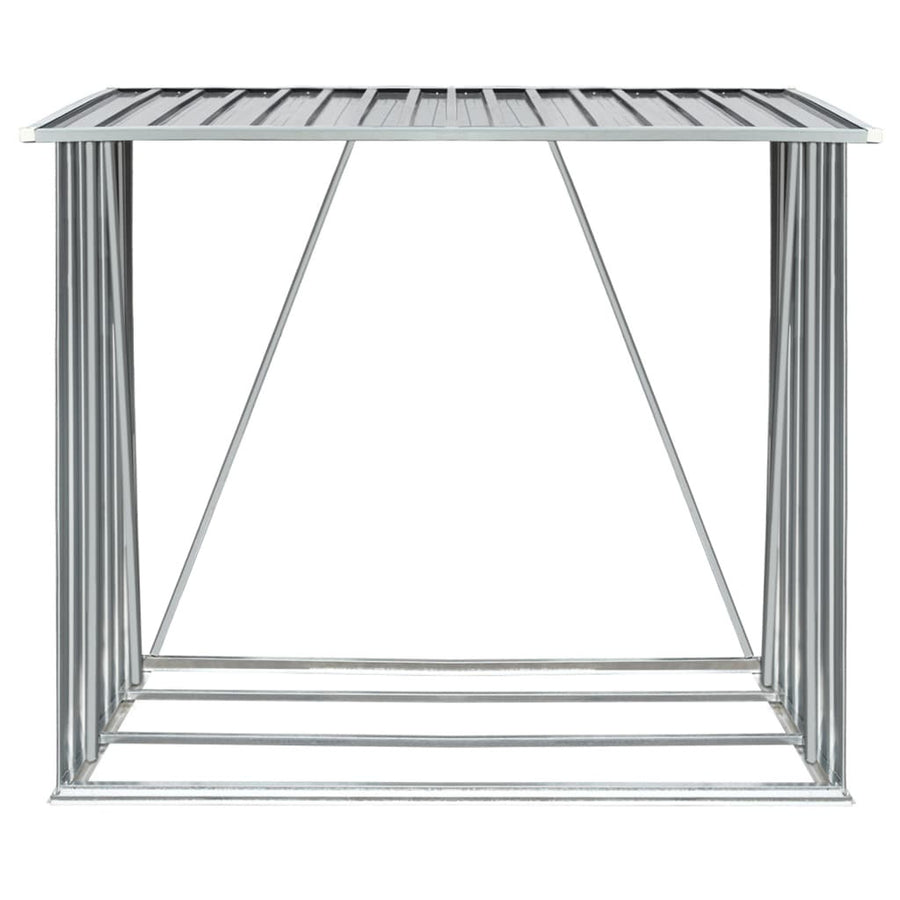 Träbod, galvaniserat stål, 163x83x154 cm, grå