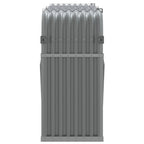 Polttopuuteline vaaleanharmaa 180x45x100 cm galvanoitu teräs