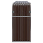 Polttopuuteline ruskea 234x45x100 cm galvanoitu teräs