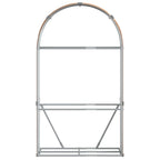 Polttopuuteline vaaleanruskea 120x45x210 cm galvanoitu teräs