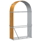 Polttopuuteline vaaleanruskea 120x45x210 cm galvanoitu teräs