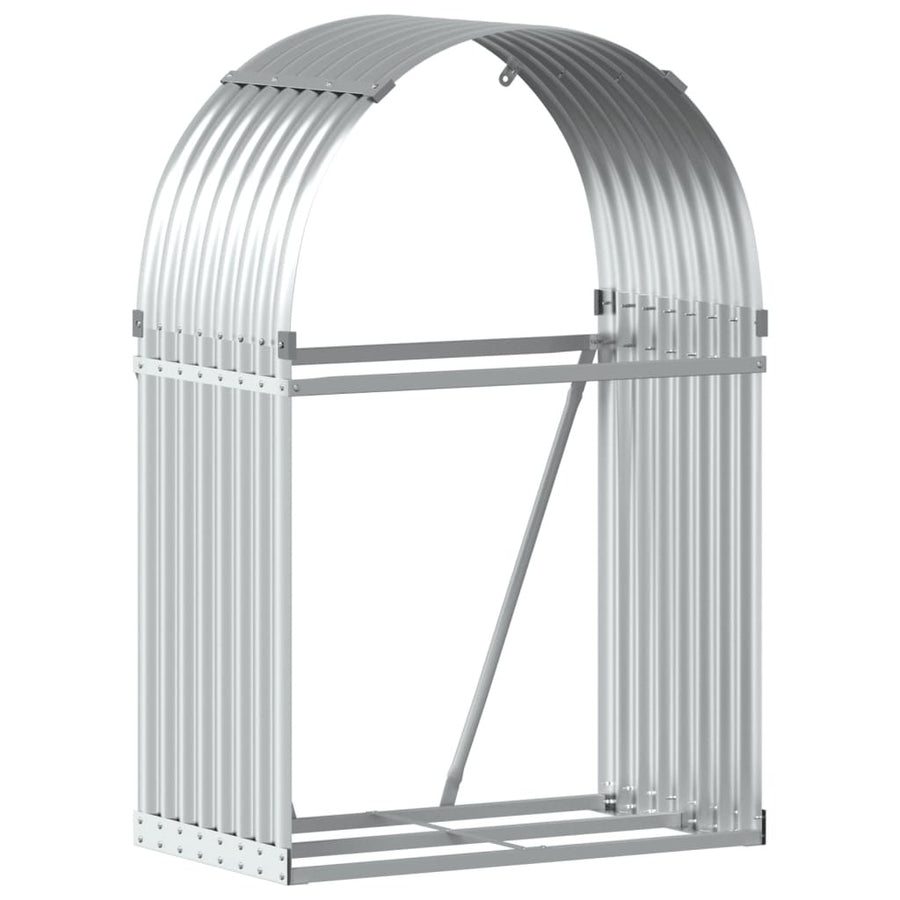 Vedställ, silver, 80x45x120 cm, galvaniserat stål
