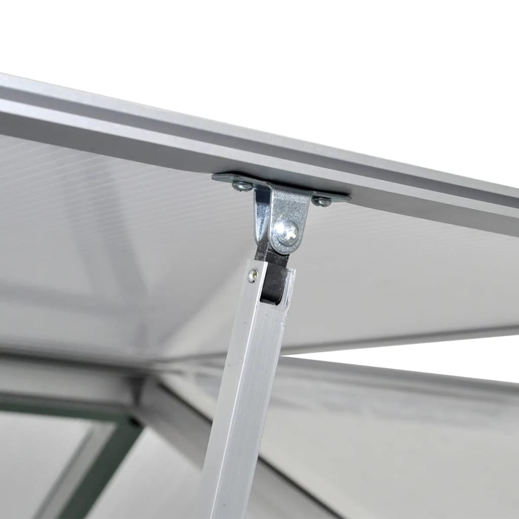 Förstärkt växthus i aluminium med bottenram 4,6 m²