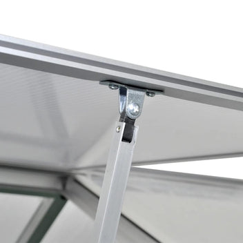 Förstärkt växthus i aluminium med bottenram 4,6 m²