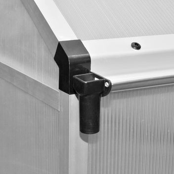 Förstärkt växthus i aluminium med bottenram 4,6 m²