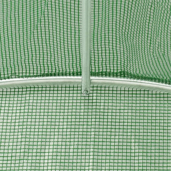 Tunnelväxthus med stålram, grönt, 16 m², 4x4x2 m