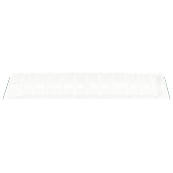 Tunnelväxthus med stålram, vitt, 36 m², 12x3x2 m