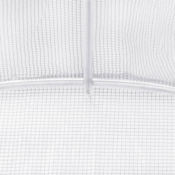 Tunnelväxthus med stålram, vitt, 36 m², 12x3x2 m