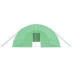 Kasvihuone teräsrungolla vihreä 48 m² 8x6x2,85 m