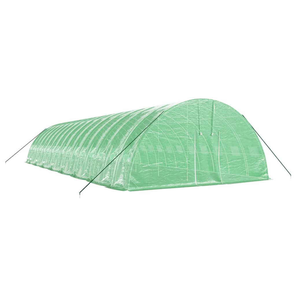 Tunnelikasvihuone teräsrungolla vihreä 96 m² 16x6x2,85 m