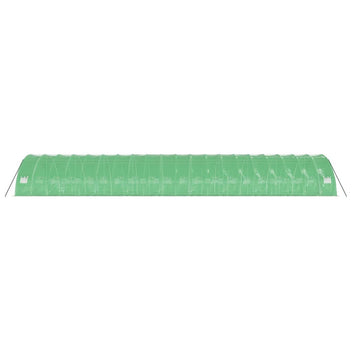 Tunnelväxthus med stålram, grönt, 120 m², 20x6x2,85 m