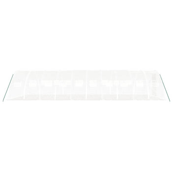 Tunnelväxthus med stålram, vitt, 40 m², 10x4x2 m
